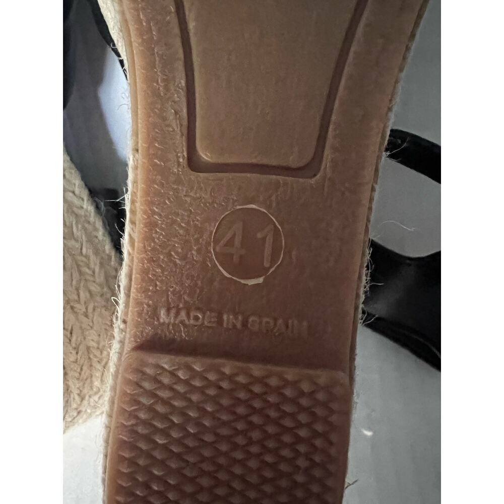 Jutelia made in Spain Leather Upper Twist
Raffia Wedge espadrille Sandals sz 9 - Picture 10 of 12